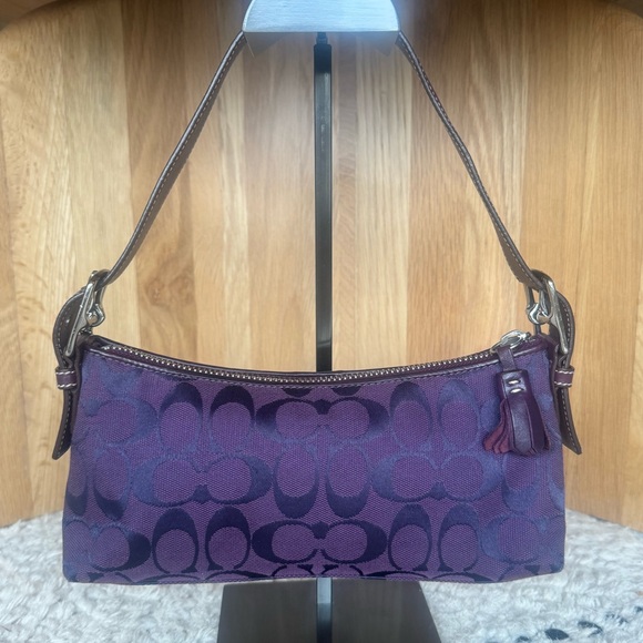 Rare Coach Vintage Y2K 2004 East West Purple/Plum Bag💜 - Picture 6 of 13